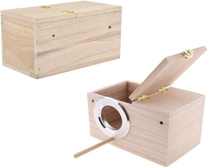 Bird Nest Breeding Box Cage Wood House for Finch Lovebirds Cockatiel Budgie Conure Parrot, 8'' X 5'' X 5''