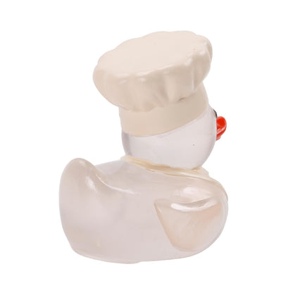 OYL Resin Chef Duck Figurine Everyday Hero Small Collectible Statue Novelty Craft Decorative Ornament for Desktop Shelf Home Office Decor Gift