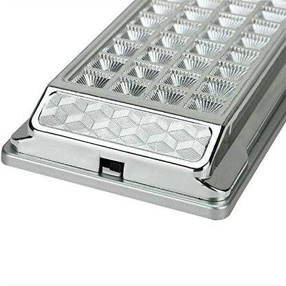 All Star Truck Parts Universal Interior Light 36 LED Ceiling Dome Light Rectangle Chrome Housing