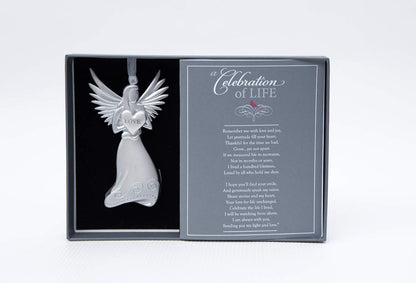 Memorial/Remembrance Angel Ornament with Celebration of Life Poem-Sympathy Gift for Loss of Loved One/Memorial Ornament in Memory of Lost Loved Ones/Bereavement Gift for Loss of Mom/Dad/Sibling/Friend