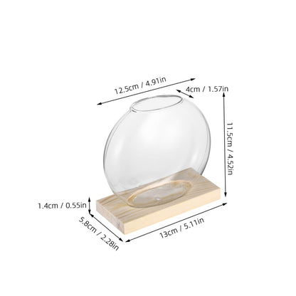MERRYHAPY 2sets Glass Base for Plant Propagation Stylish Terrarium for Decor for Hydroponic Plants and Floral Displays