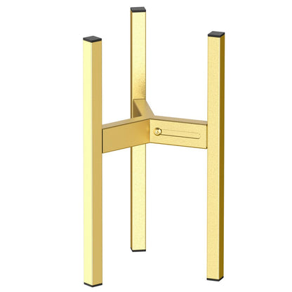 BSTMAI Metal Plant Stand, Adjustable Size Fits 10 12 13 14 15 16 Inches Large Planter Pot,Mid Century Expandable Plant Holder Indoor Outdoor Corner (HeavyGold-III, Fits all pots between 8" and 16")