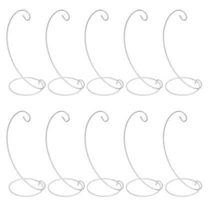 OwnMy 10 Packs of Ornament Display Stand Holder Iron Hanging Rack for Hanging Globe Air Plant Terrarium Witch Ball Bauble Home Party Craft