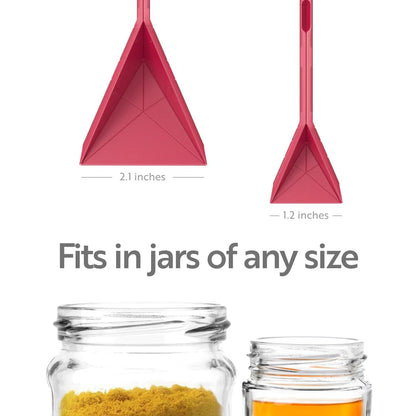 POLYGONS - Original Flat 3-in-1 Folding Measuring Spoons | 2 Spoons fold into 6 Sizes | Magnetic | DuraBend Tech lasts 100k+ folds | LeakProof for Wet & Dry | Gift Packaging | Baking/Cooking (Purple)