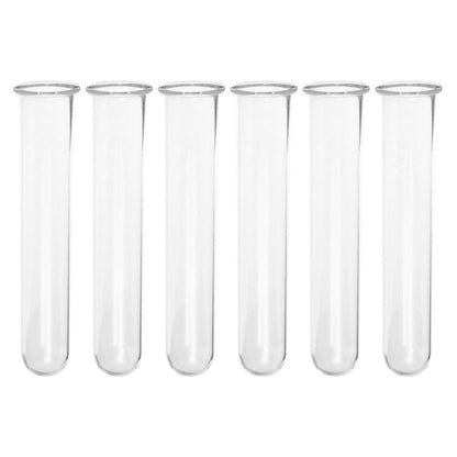 Garneck 6pcs Glass Test Tube Flower Vases Hydroponic Propagation Tubes Glass Plant Containers 2.5x3x15cm for Home and Office Décor
