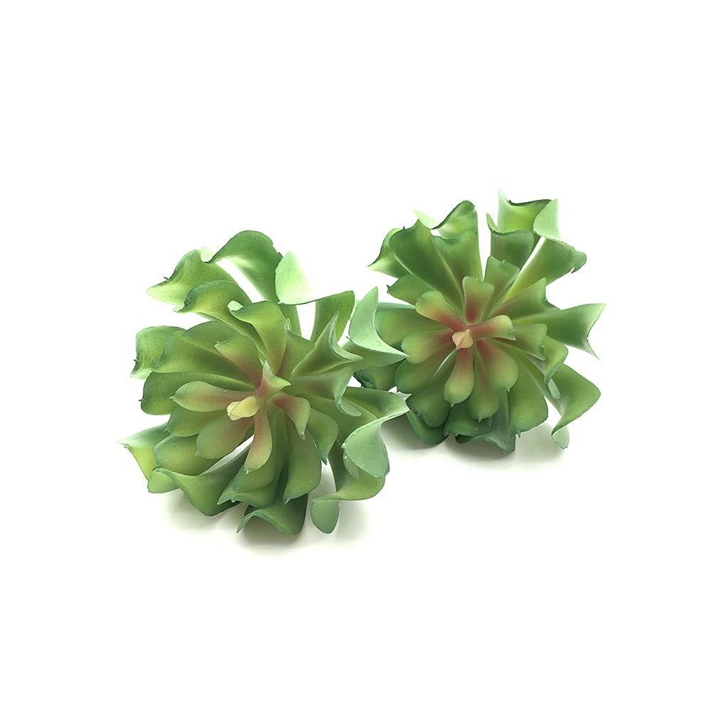 EBUYOM 2 PCS Artificial Succulents Plants Unpotted Fake Succulent Bouquet Arrangements Faux Plants DIY for Garden Decor Home Decoration Greenery Set (Lotus)