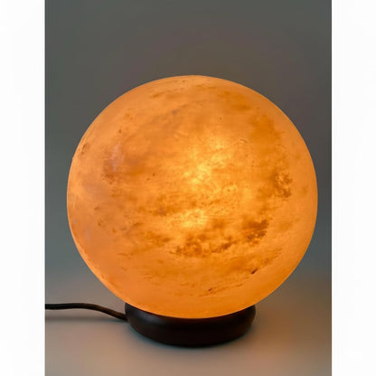 NatureBoost NB Himalayan Pink Salt Globe Shape Lamp with dimmer Switch and a Pair of Bulbs