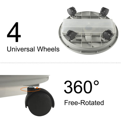 vigorange 4 Packs 13 inch Plant Caddy with 4 Wheels and Drainage Tray,Round Flower Pot Mover,Garden Rolling Plant Stand with Wheels,Plant Pallet Dolly for Heavy Duty Planter,Loading Capacity 110Lbs
