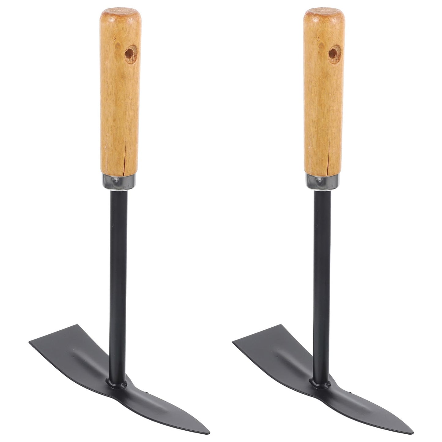 BEBEMOKO 2pcs Small Garden Shovel Hand Trowel for Gardening with Wooden Handle Portable Mini Shovel for Planting and Digging Soil in Garden and Flower Pots