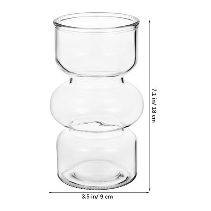 TOYANDONA Glass Flower Vase Decorative Centerpiece for Home and Wedding Decor, Gourd-Shaped Glass Vase for Floral Arrangements and Plants Terrarium, Desktop Flower Holder