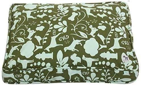 Molly Mutt Dog Crate Pad Cover, 100% Cotton Canvas Cover for Dog or Puppy Crate Bed, Durable, Washable, and Free of Harmful Chemicals, Pre-Shrunk, 54"x37"x2.5", Amarillo by Morning