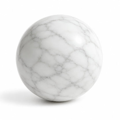 SIRIZEN-DIVING Large Natural Marble Decorative Sphere, 10 cm Solid Stone Ball for Coffee Table Centerpiece, Console Table and Shelf Decor