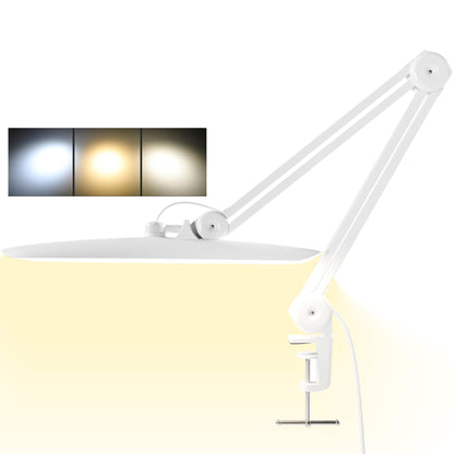 gelpal 3000 Lumens Adjustable LED Desk Lamp & Task Lamp - Bright, Dimmable Lighting for Office, Crafts, Nails &Salon with Clamp kunzl (CCT, White)
