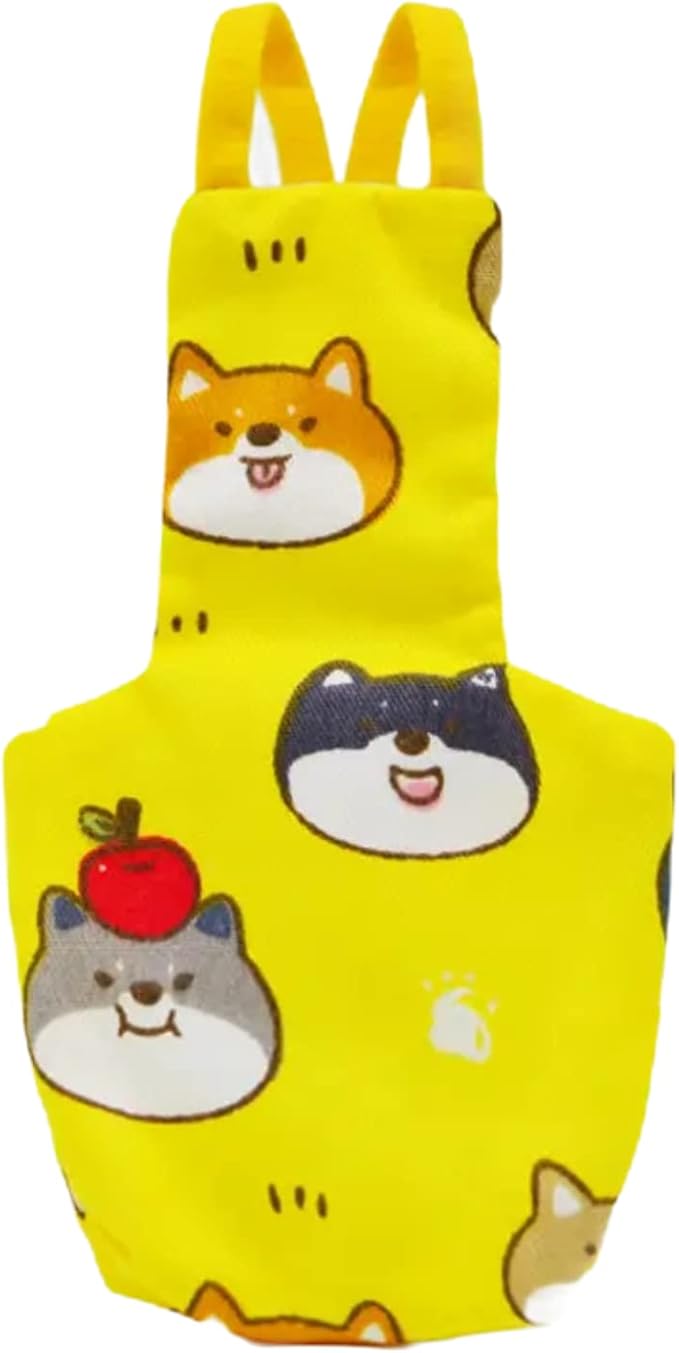 Bird Flight Suits Diapers for Monk Parakeets, Conures, Lovebirds, Cockatiels Flight Suits, Parrot Clothes, Bird Training Nappy Suit Liners Clothes (Small,Yellow-B)
