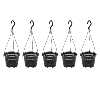 Happyyami 5 Sets Hanging Plant Pot Plastic Orchid Planter with Hook Root Controlling Pot for Indoor Outdoor Balcony Patio Garden Home Decorations