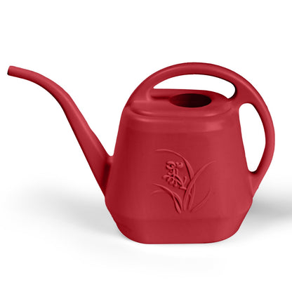 ZXJ Plant Watering Can - for Indoor and Outdoor Home Garden Plants - with Long Spout - Wine Red - 1/2 Gallon