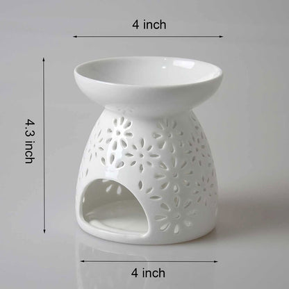 GENTI 2PCS Ceramic Tea Light Holder, Aromatherapy Oil Burner, Wax Warmer, Tealight Holder for Home Decor