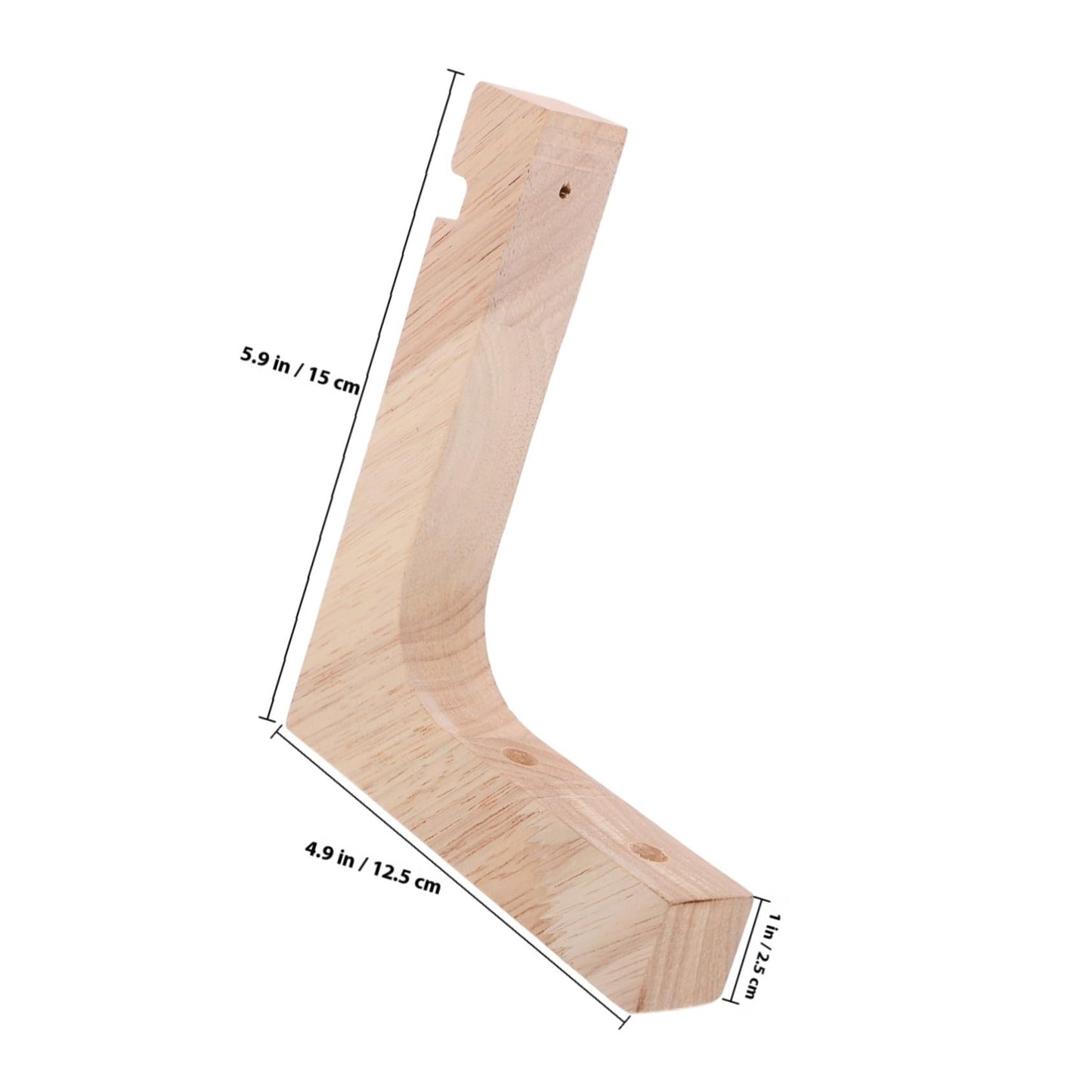 NULYLU Wooden Plant Hanger Hook 2pcs Heavy Duty Wall Mounted Plant Hanging Bracket for Indoor Outdoor Planters Natural Wood Color