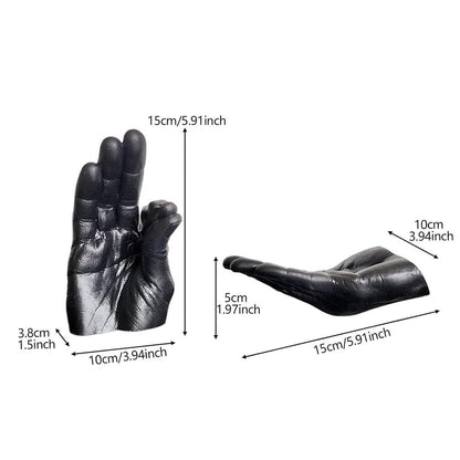 Hand Incense Holder for Sticks, Incense Burner Ash Catcher, Hand-Shaped Incense Burner Stand, for Meditation and Decoration (Black)