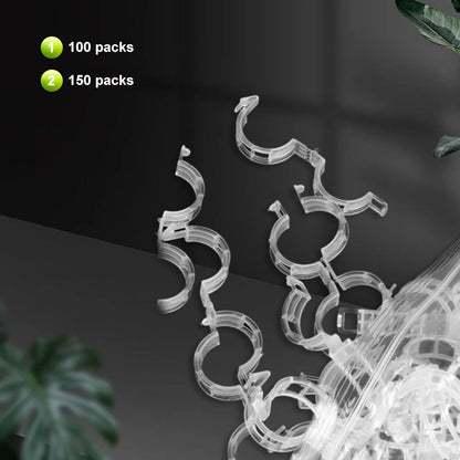Plant Support Clips, Garden Clips for Climbing Plants, Tomato Clips Plastic Plant Clips, Plant Clips for Support Grape Tomato Vegetables Plants to Grow Upright Makes Plants Healthier (200, Green)