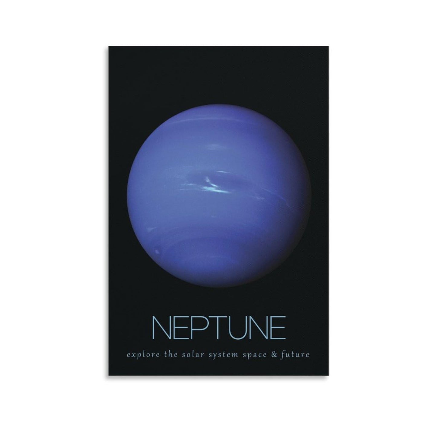 LGDSBHH Minimalist Neptune Solar System Canvas Wall Art - Educational Space Planet Poster - Science Classroom & Kids Bedroom Decor - 12x18 Inch (Unframed)