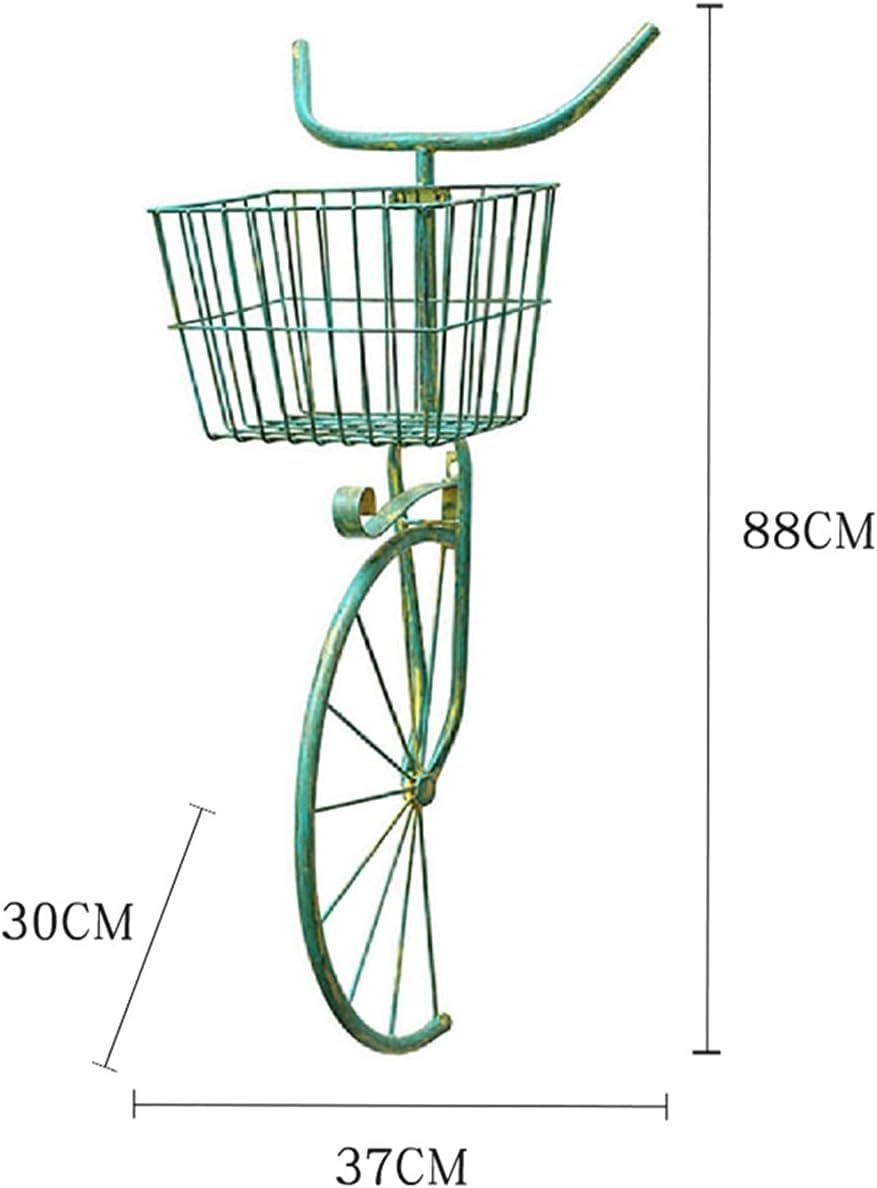 Asiwnshw Plant Stand Indoor Outdoor, Metal Bicycle Plant Shelf Flower Pot Holder Display Racks, Wrought Iron Planter Rack Organizer for Garden Patio Lawn Balcony(Green)