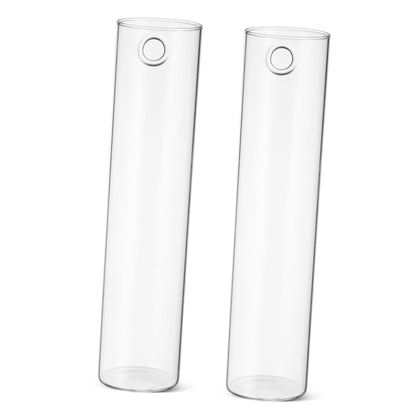 VANZACK 2pcs Cylinder Glass Wall Vases Hanging Terrarium Planters for Indoor Plants Easy to Install Propagation Stations for Home and Office Decor