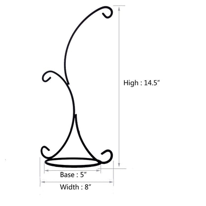 YY YEARCHY Ornament Display Stand Iron Pothook Stand for Hanging Glass Terrarium (Iron Stand)