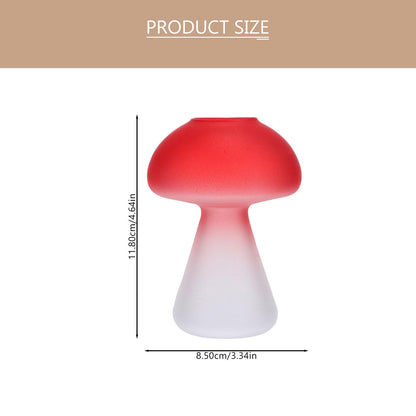BESPORTBLE 3pcs Red Mushroom Shaped Glass Vase Set for Hydroponic Plants, Decorative Terrarium Flower Holders for Home Table and Office Décor