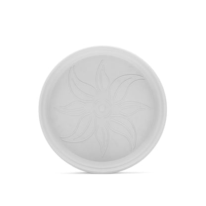 Mintra Garden Pots, 4 Pack Bulk Plastic Plant Pots with Drainage Tray, Round Indoor & Outdoor Decorative Planters with Drain Holes for Flowers, Herbs & Plants, 19cm Diameter – White, 7.5 in