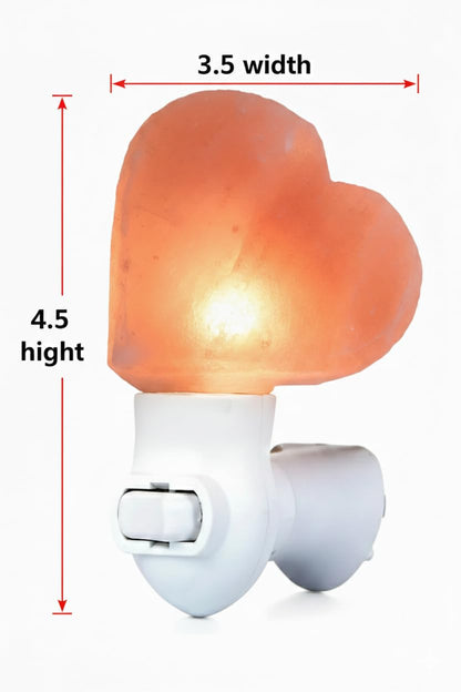 NatureBoost Himalayan Pink Salt Night Light Heart 3 Pack Decorative Ambient Night Lights for Bedroom, Bathroom, Nursery & Home Décor
