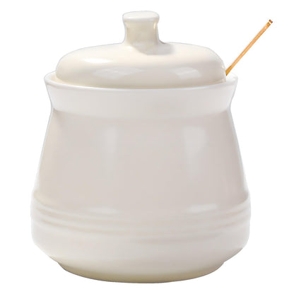 Sugar Bowl with Lid and Spoon, Ceramic Sugar Bowl,Multi-Function Sugar Container Spice Container Salt Jar Condiment Bowls Sugar Jar for Kitchen Storage Organization (Yellow)
