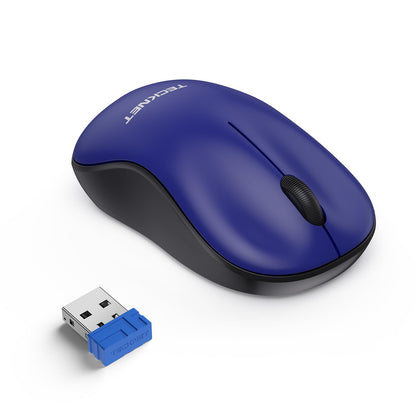 TECKNET Wireless Mouse for Laptop, 2.4G Silent Computer Mouse Quiet Click with 5 DPI Levels,Contoured Grip,Small Portable 30 Months Battery Cordless Mice for PC, Chromebook, Mac - Pink