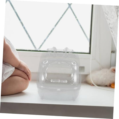 COLLBATH Hamster Bathroom Chinchilla Dust Bath Gerbil Bath Tub Compact Easy Maintenance