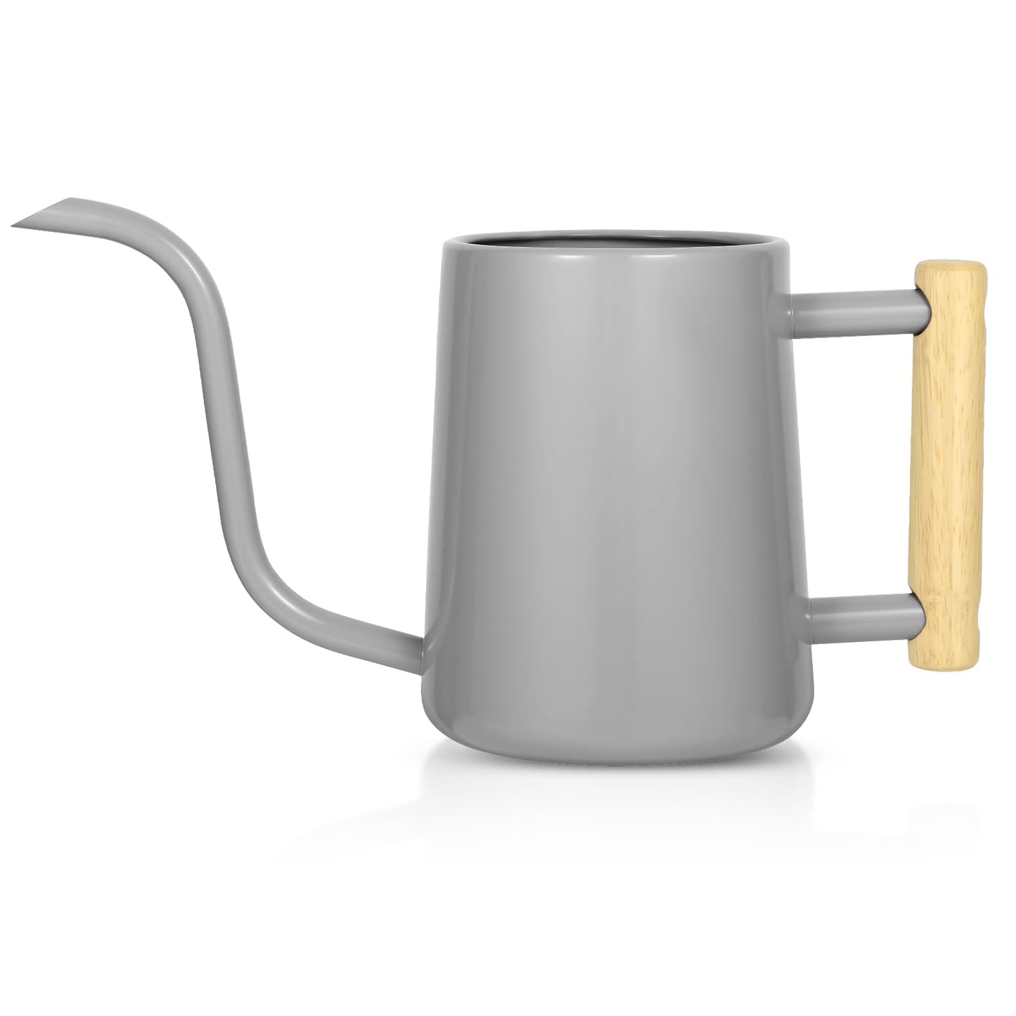 Watering Can Indoor Plants, 35 oz/1000 ml Metal Stainless Steel Watering Can Pot with Long Spout for Indoor House Plants Bonsai Outdoor Garden Flower Decorative (Gray)