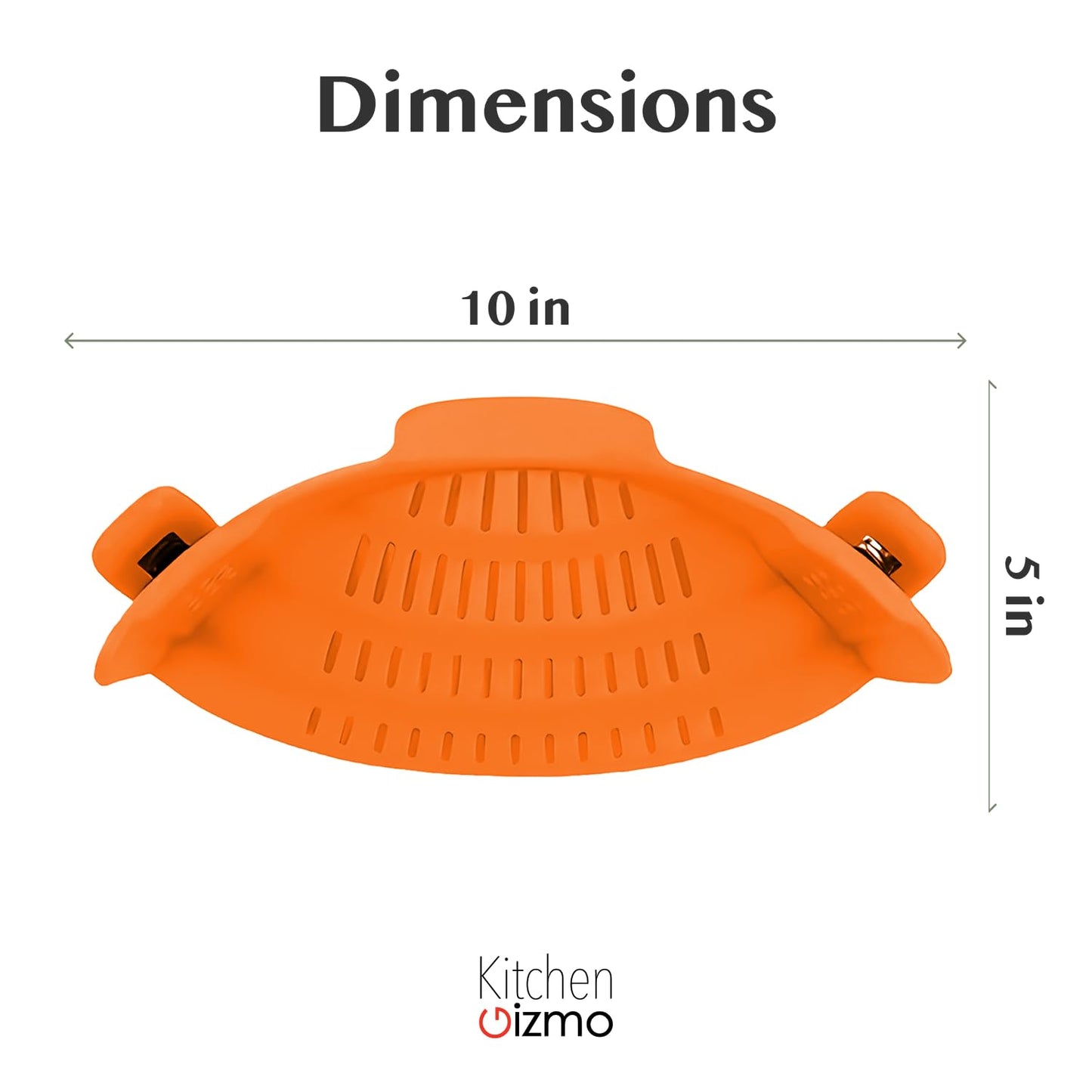Kitchen Gizmo Snap N' Strain Clip On Strainer for Pots and Pans - Collapsible Silicone Pasta Strainer and Kitchen Gadget for Cooking - Easy to Use, Heat Resistant and Space Saving Colander - Green