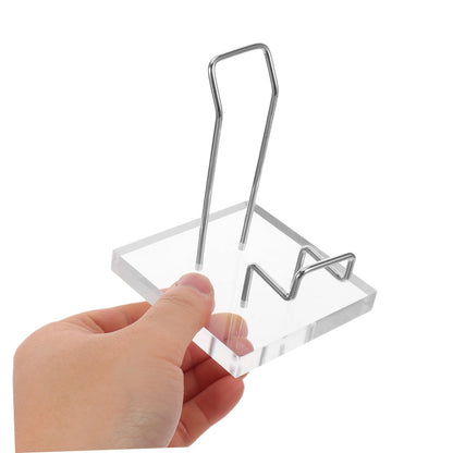 Sosoport Acrylic Crystal Mineral Display Shelf Large Acrylic Display Rack with Silver Iron Frame for Retail Store Office Party Decoration