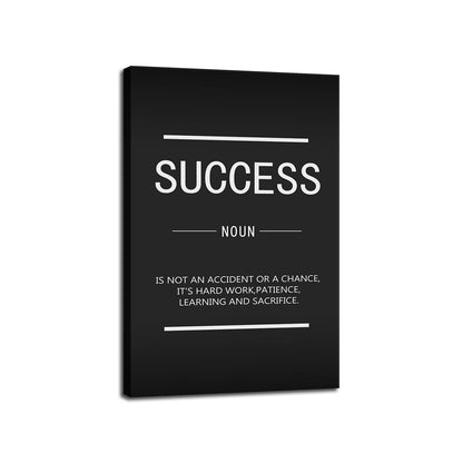 Inspirational Success Wall Art Motivational Entrepreneur Quotes Canvas Print Poster Framed Wooden Artwork Home Office Decoration[12''W X 18''H]