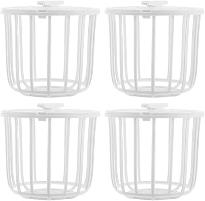 Abaodam 4pcs Plastic Bird Nest Boxes for Finch Breeding Canary Cage Bird Hut Cage Accessories Breeding Nesting Material Storage Baskets for Parrot Pet Supplies