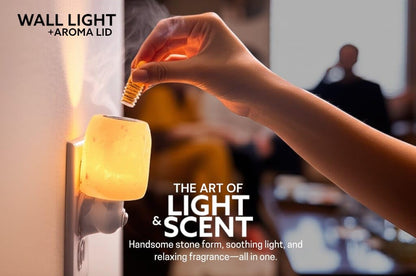 Himalayan Natural Salt Night Lamp with Aroma Lid – Unique Rock Shape for Relaxation & Wellness – Ideal Gift in Beautiful Box!
