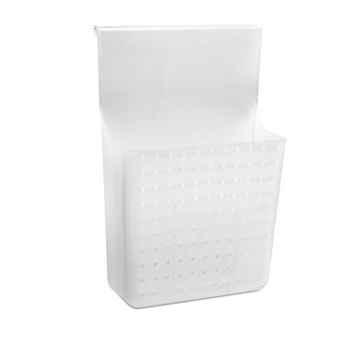 madesmart Over-Door Organizer, Storage for Aluminum Foil, Parchment Paper & Kitchen Wraps, Dual Divided Bins with Soft-Grip Over-Door Hook, White