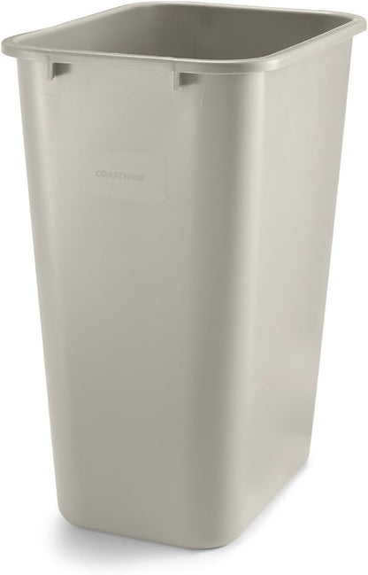 COASTWIDE Professional Plastic Trash Can, 10.25 Gallon, Beige