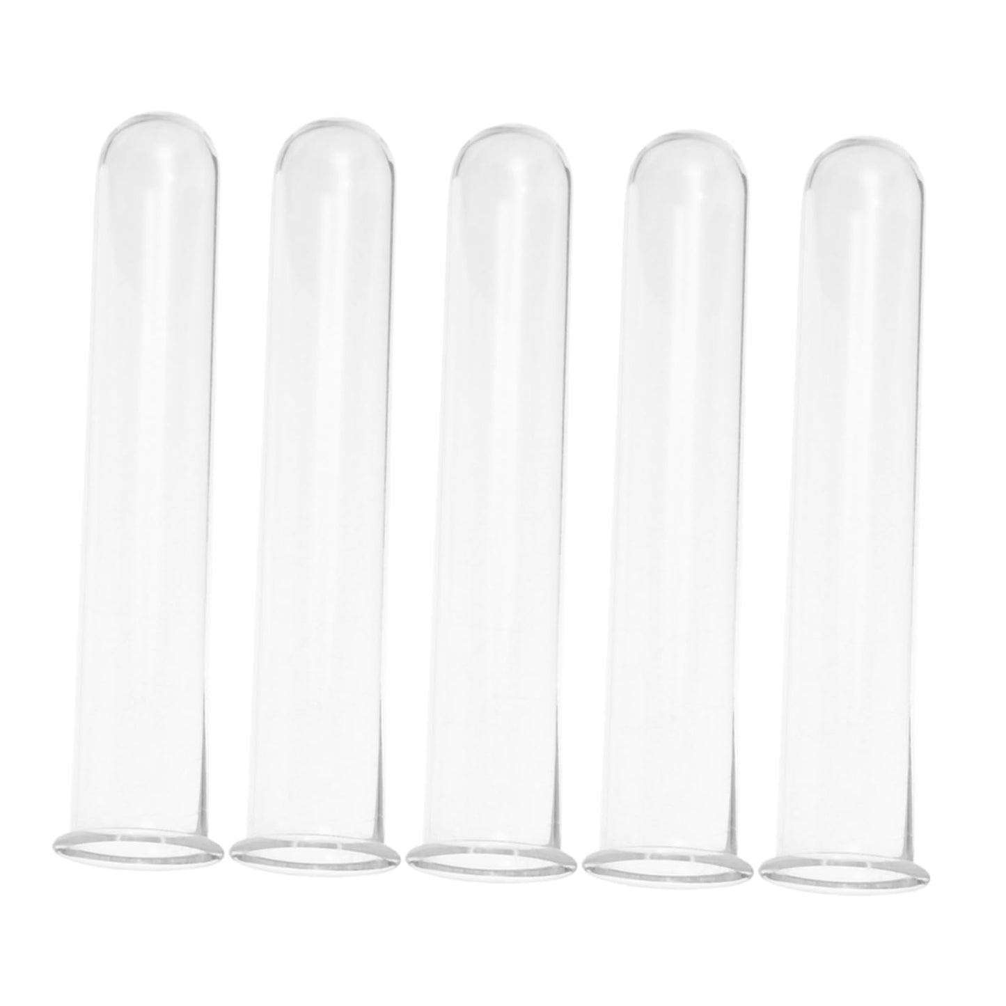 WESIEVYA 5pcs Glass Hydroponic Test Tube Vases 2.5x3x15cm Glass Propagation Tubes for Small Terrarium Plants Office Home Flower Display
