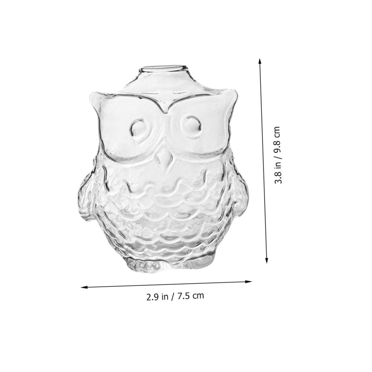 STOBAZA 2pcs Owl Shaped Glass Vase Hydroponic Flower Arrangement Holder 9x7.5x8.5cm Desktop Decorative Plant Terrarium for Home Office