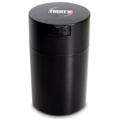 Tightvac 1 to 6 Ounce Airtight Container - Multi-use Storage Container for Herbs, Coffee and Dry Goods, Patented Vacuum Seal Airtight Containers, Black