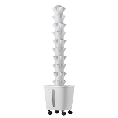VEVOR Hydroponic Tower, 50 Pods 10 Tiers Hydroponics Growing System Kit with App Control & Casters, Vertical Home Garden with 20L Water Tank & Pump, Planter for Indoor Herbs, Fruits and Vegetables