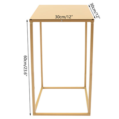 LIAPDG 10Pcs Metal Flower Stand, DIY Outdoor Wedding Bouquet Holder Geometric Centerpieces Gold Pedestal Stand Metal Floor Vase for Wedding, Anniversary or for Living Room, Fireplace