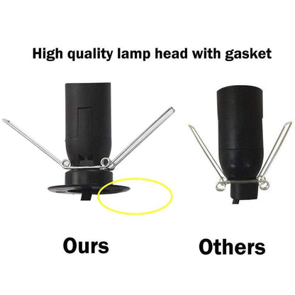 OHLGT 2-Pack Salt Lamp Cord Replacement with Dimmer Switch 5 feet Lamp Cord and 6-Pack Halogen Salt Lamp Bulbs(15 Watts)