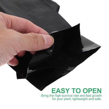 OFFSCH 100Pcs Plastic Nursery Bags Pe Planting Pouches for Water Permeability Lightweight Gardening Bags for Fruits Vegetables and Flowers