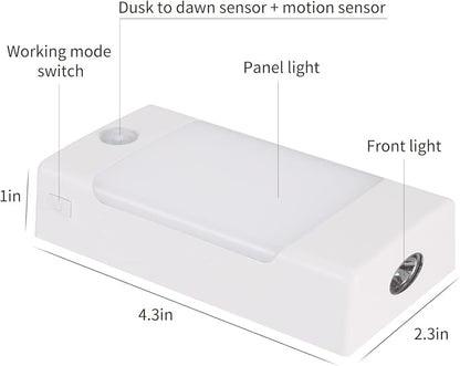 4-in-1 LED Night Light Emergency Backup Light, Motion Sensor, Dusk-to-Dawn Sensor, Rechargeable Battery Operated 5000K Daylight White, LED Flash Light for Home, Power Failure, Hurricane, 2Pack